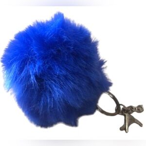 ROYAL BLUE POM POM FOR KEYCHAIN OR LUGGAGE TAG